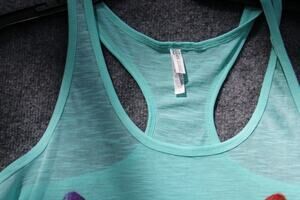 Lost Gods Women’s Mint Green Rainbow Hipster Cat Glasses Racerback Graphic Tank